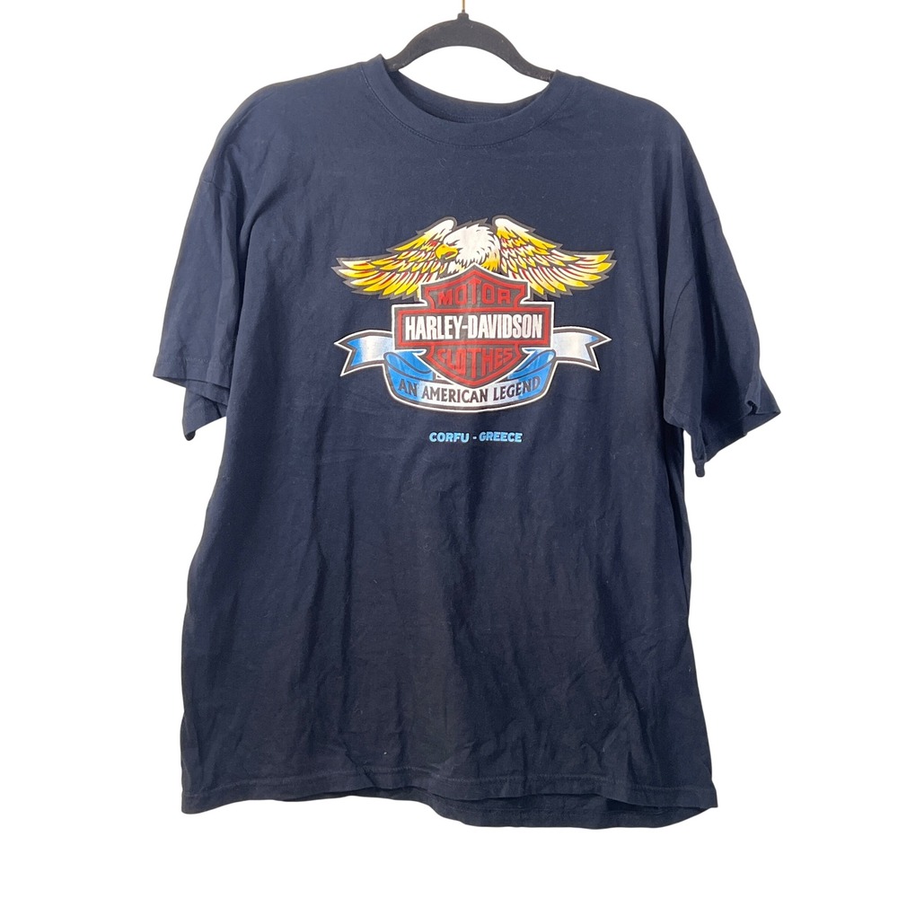 Harley‎ Davidson Eagle Motorcycle Graphic T-Shirt Greece Biker Grunge Streetwear